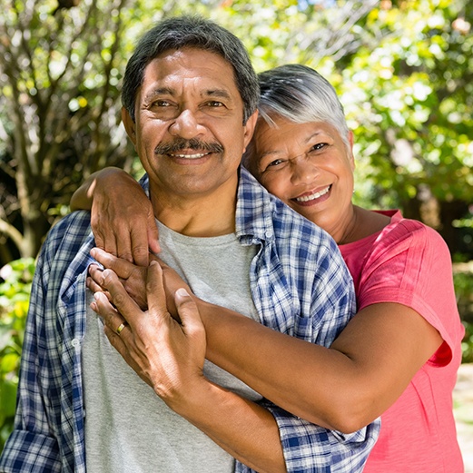 Smiling middle-aged couple 