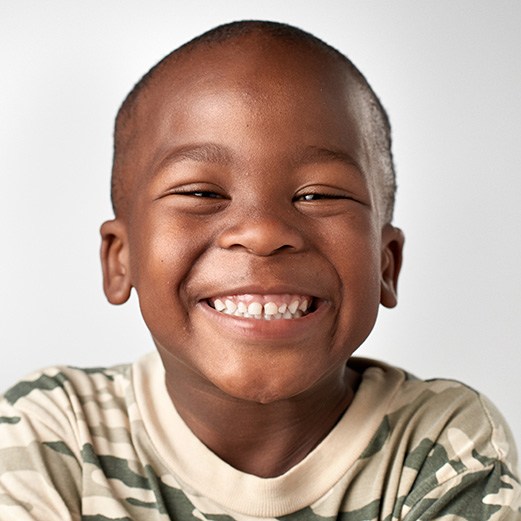 Young boy smiling 